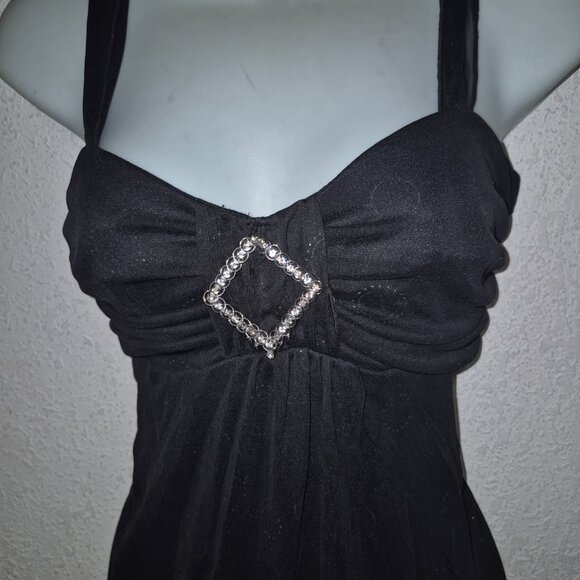 studio 1940 ** stylish top, Black with sequins and glitter, size Medium - Picture 2 of 15